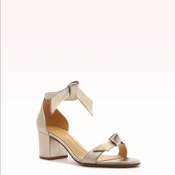 Alexandre Birman Metallic Clarita Block 60 Heels - Picture 1 of 7
